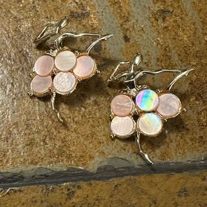 Vintage Set of Two Ballerina Silver Tone Pink Pins
